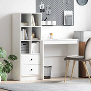 Scrivania con cassetto con lo scaffale 2 pcs Bianco 3337313