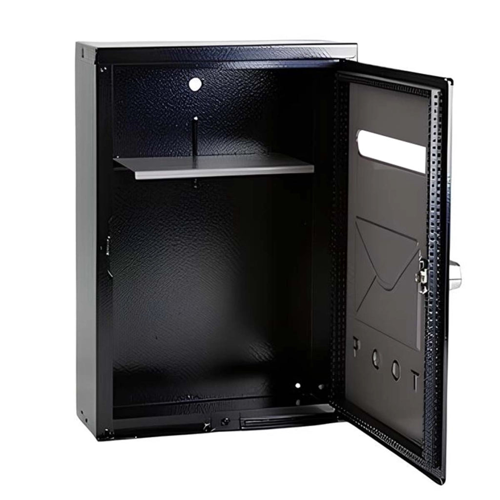 Cassetta Postale Metallica Impermeabile e Antiruggine 26×20×7.5cm Nero Avizar