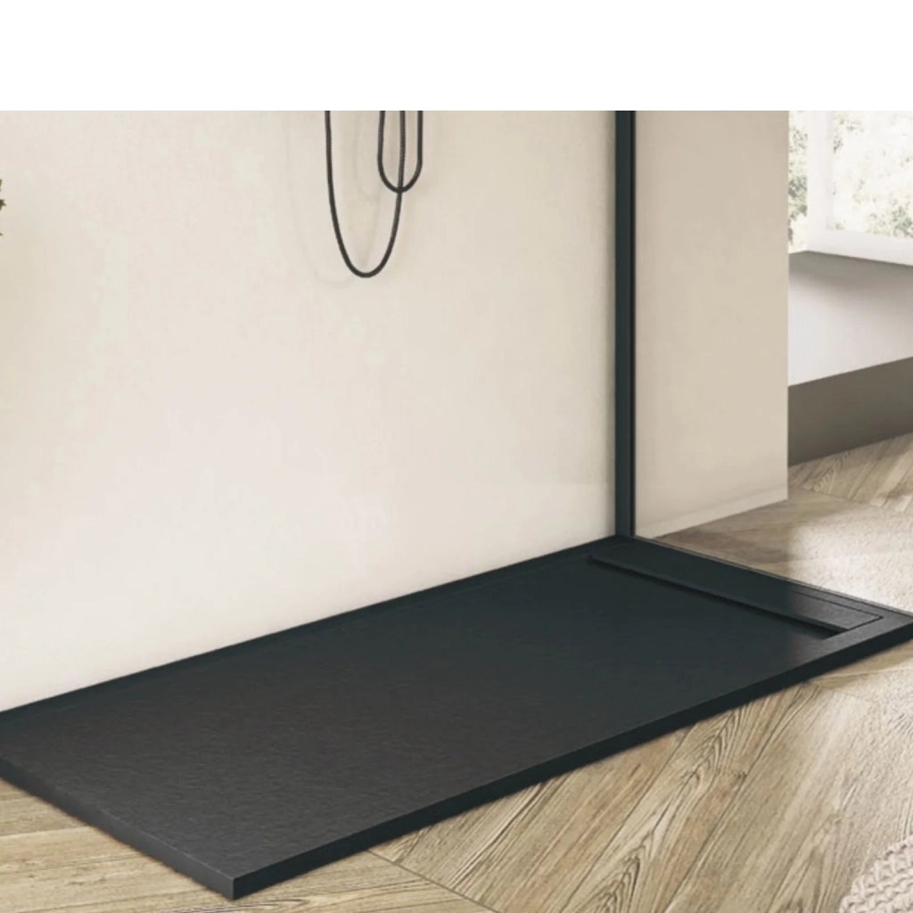 Piatto doccia Bidai con bordo 70X140 cm colore Crema RAL 1013 griglia Crema