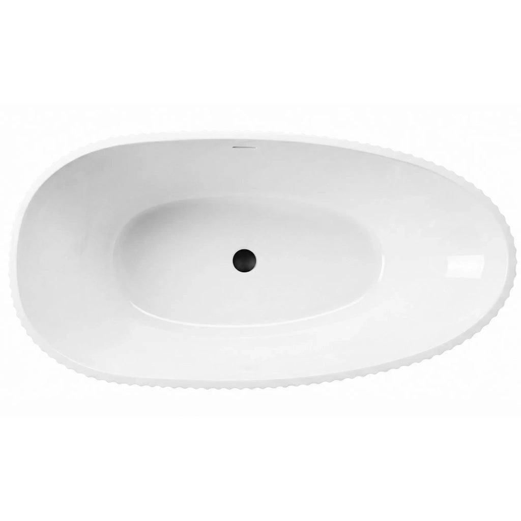 Vasca Da Bagno Freestanding In Acrilico Carmen 170 Copritappo bianco