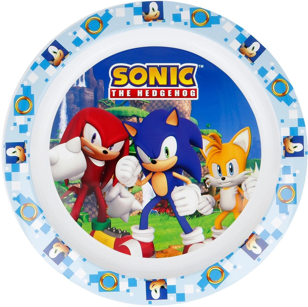 Piatto Piano Originale Sega Sonic per bambini in plastica riutilizzabile
