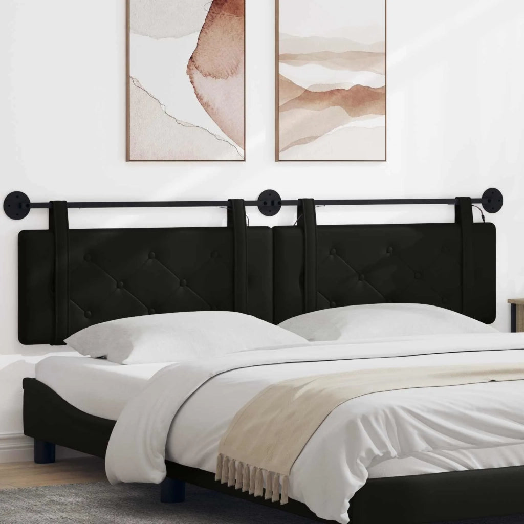 Testiera | Testata sospesa Con luce LED Nero Similpelle