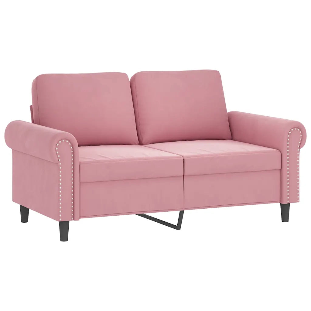 Set di Divani 3 pz con Cuscini Rosa in Velluto 3202243