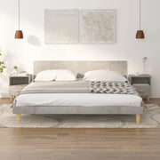 Comodini 2 pz-Set di 2 Tavolino da notte Grigio Cemento 40x35x47 cm