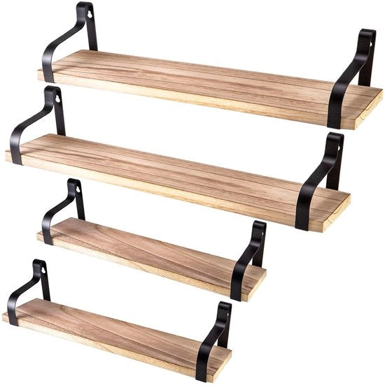 Set di Assi Sospese - Progetto Industriale - Set da 4 - Legno e Metallo