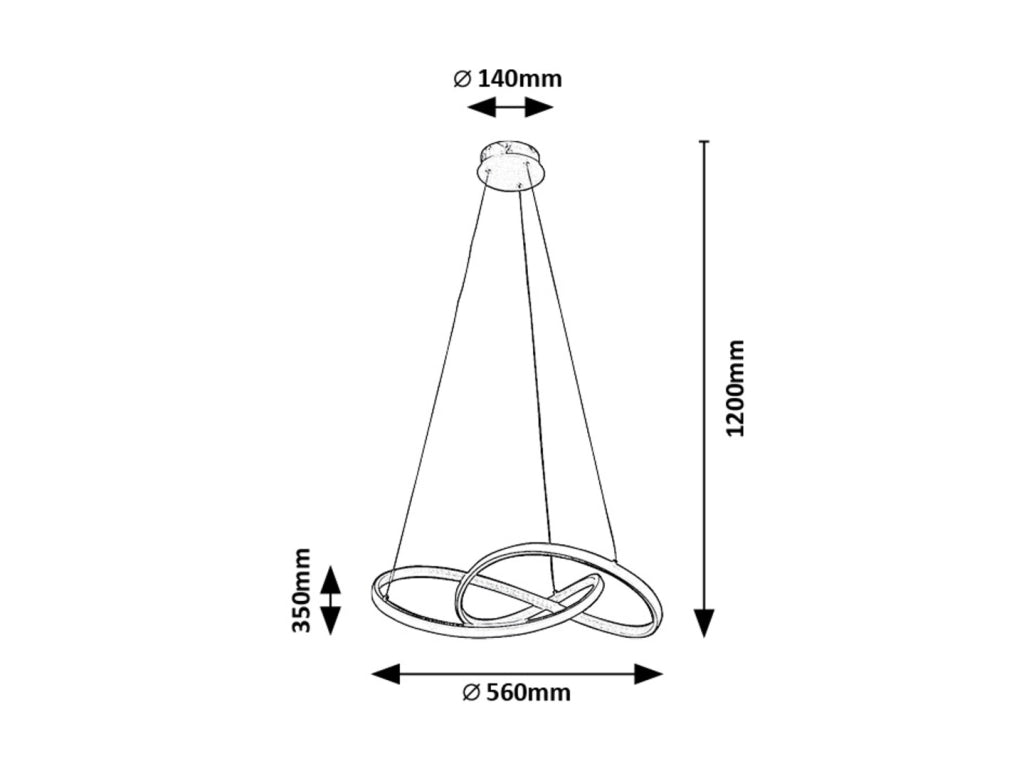 Lampada a sospensione LED 36W Rabalux Castiel oro Ø56cm