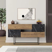 (2C) Madia Eros noce effetto marmo nero 82x145x40 cm