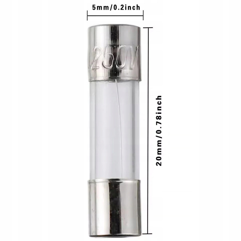 Set di Fusibili in Vetro WTA FuseBox Pro 250 – 250 Pezzi | 250V | 1A-20A | 5x20 mm + 6x30 mm | Rapida Reazione