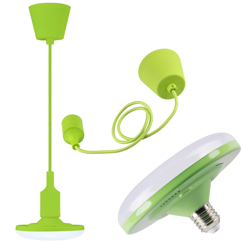Lampada a sospensione KIKI verde E27 LED 10W Polux