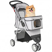 Passeggino per Cani 4 Ruote Pieghevole ¨C Xylo ¨C Grigio 77x44x102cm