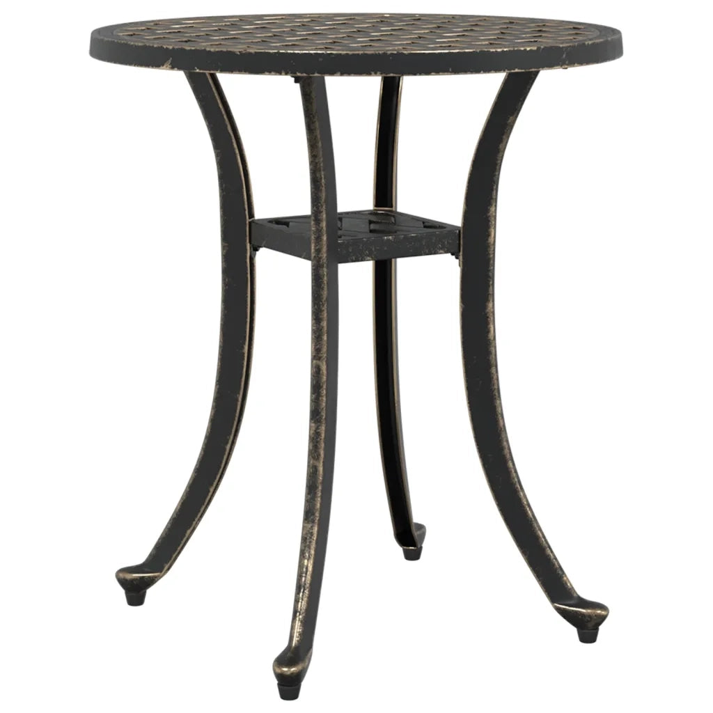 Tavolo da Giardino | Tavolino da esterno Bronzo ?48x53 cm in Alluminio Pressofuso