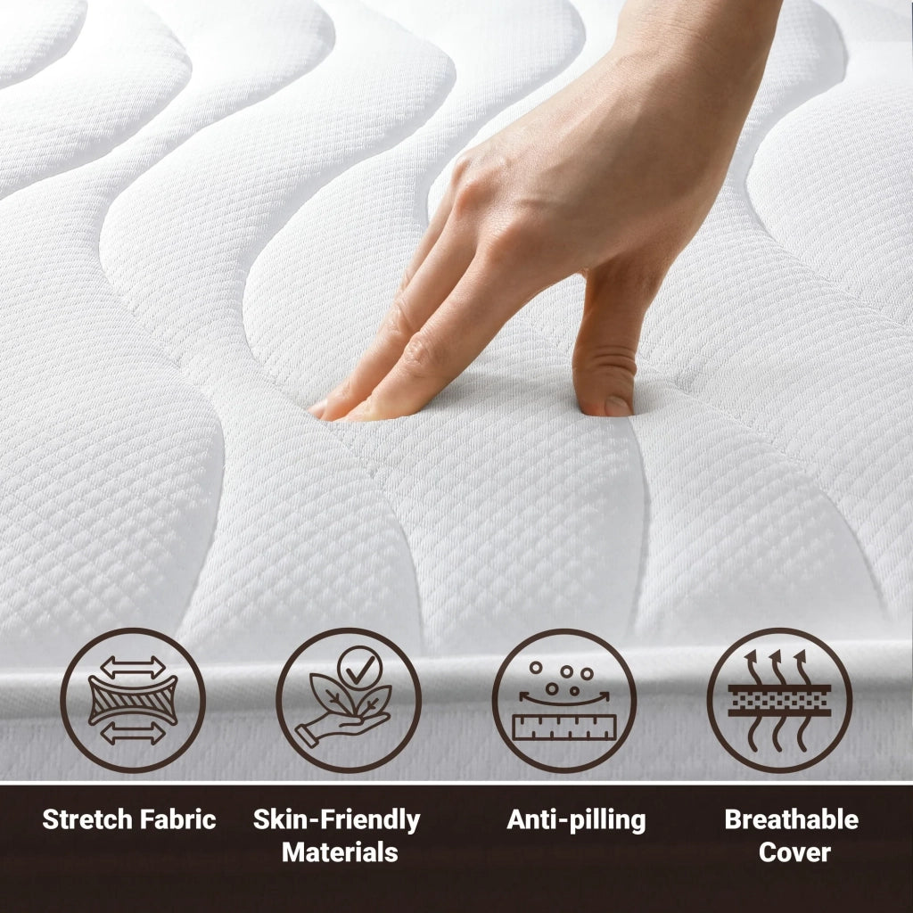 Materasso Singolo 80x240 cm in Memory Antibatterico | Altezza 25 cm | Rivestimento 3D Air in Fibra Ipoallergenica | Materasso Ortopedico a 7 Zone Differenziate Termosensibili