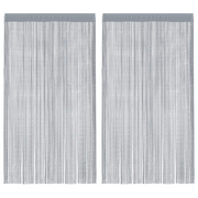Tende a Filo 2 pz Grigio Chiaro 140x250 cm