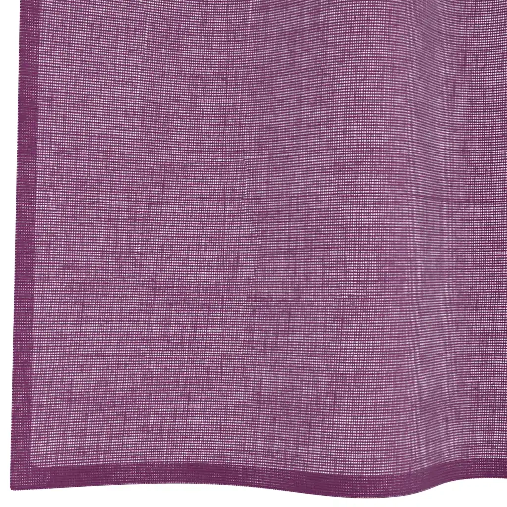 Tende in Voile con Occhielli 2 pz Viola 140x175 cm 4102102