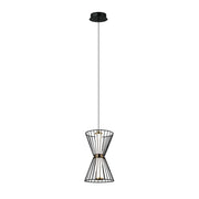 Lampada a sospensione SANKE geometrica nera LED 8W 3000K