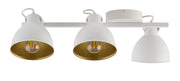 Plafoniera loft bianco/oro 3 luci E27 Mars Sigma regolabile
