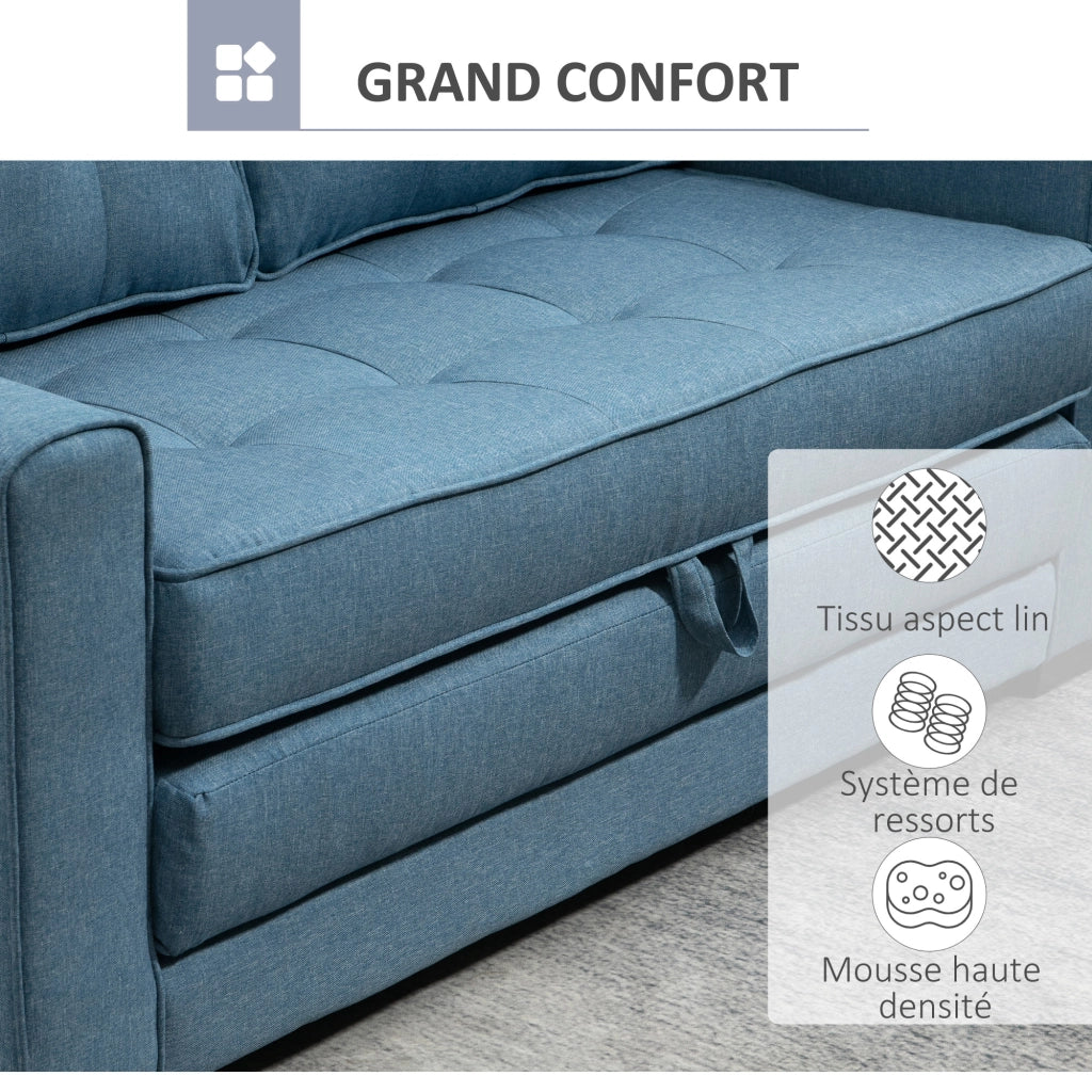 Divano letto 2 posti ¨C Minimal ¨C blu 147.5x75x85 cm