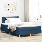 Letto a molle con cuscino con testiera Blu 120 x 190 cm Tessuto 3338908