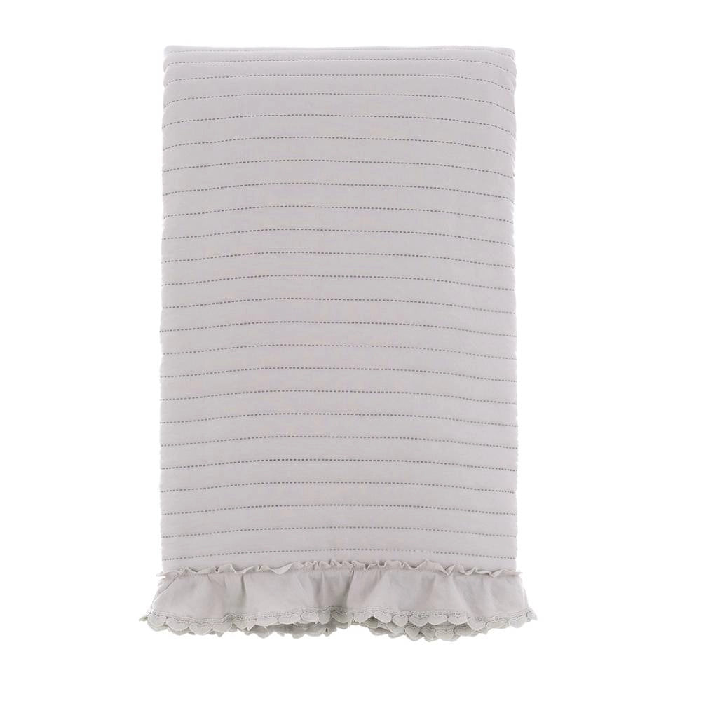 Trapunta Matrimoniale con Gale in Pizzo a Cuori Shabby Chic Blanc Mariclò