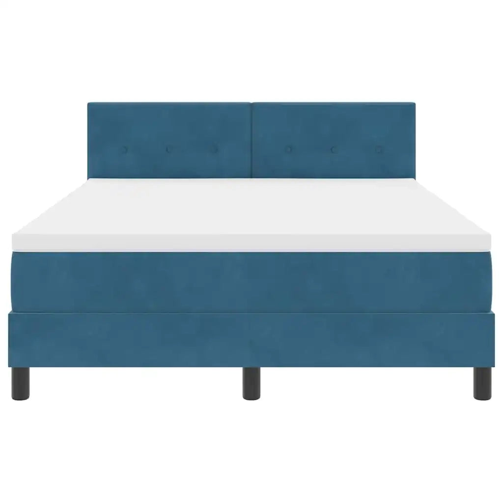 Letto a molle con materasso Blu Scuro 160 x 200 cm Velluto 3339186