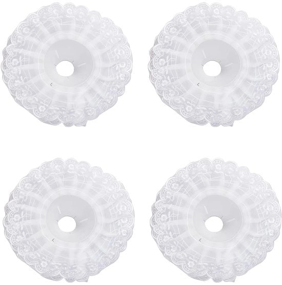 Supporto per bouquet 4 pezzi - decorazione per angoli - fascia per bouquet - fascia per bouquet da realizzare - diametro 24 cm - plastica e stoffa - decorazione per bouquet