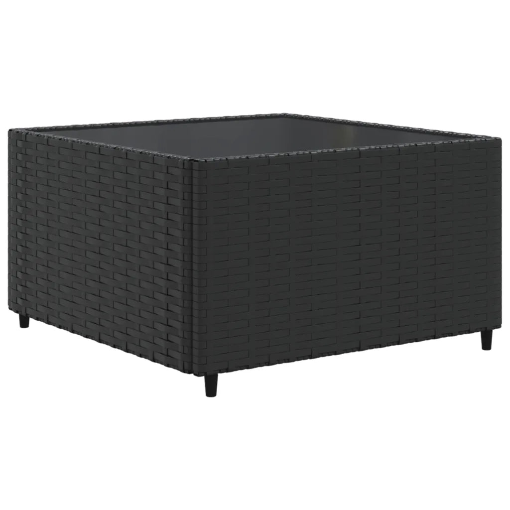 Set Divani da Giardino 5 pz | Set Salotto da Giardino con Cuscini Nero in Polyrattan
