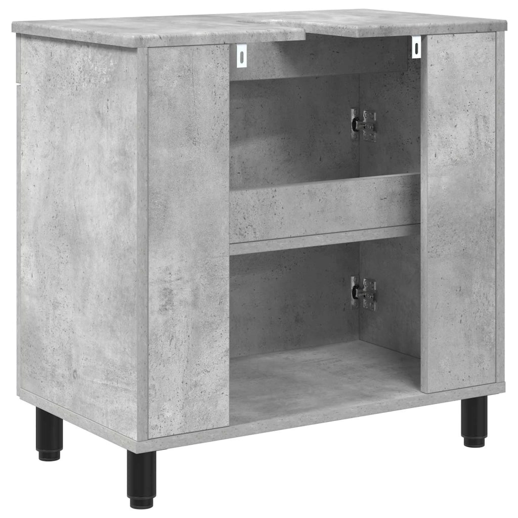 Mobiletto da bagno Grigio Cemento 60 x 35 x 60 cm 889398
