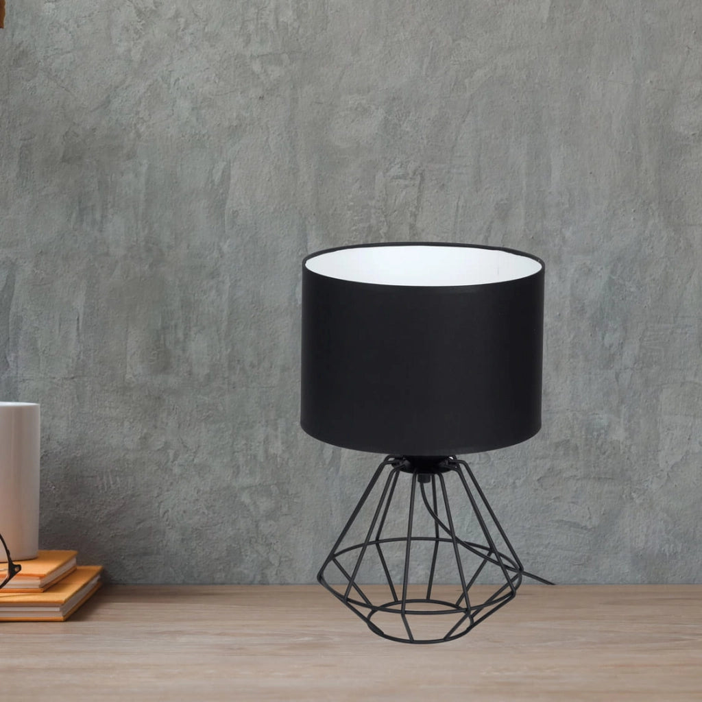 Lampada tavolo Colin MLP4792 nera 1 luce E27 60W Milagro