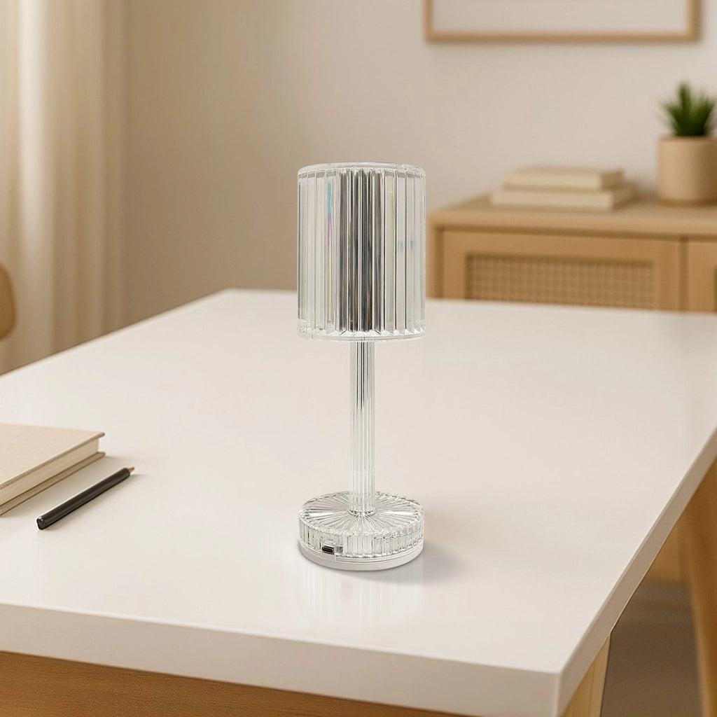 Lampada da tavolo LED trasparente USB-C CCT Milagro