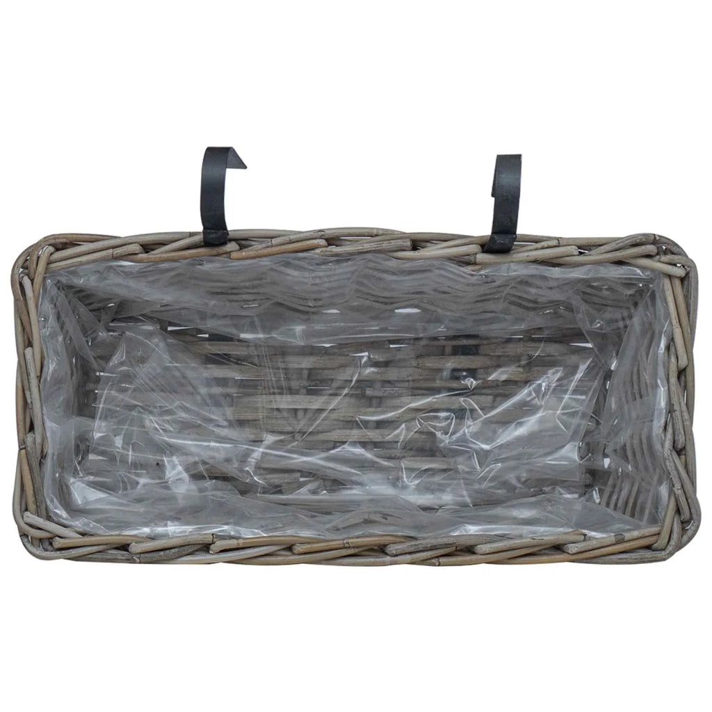Cestino Appendibile per Piante 2 pcs Grigio 48 x 22 x 15 cm 42020967