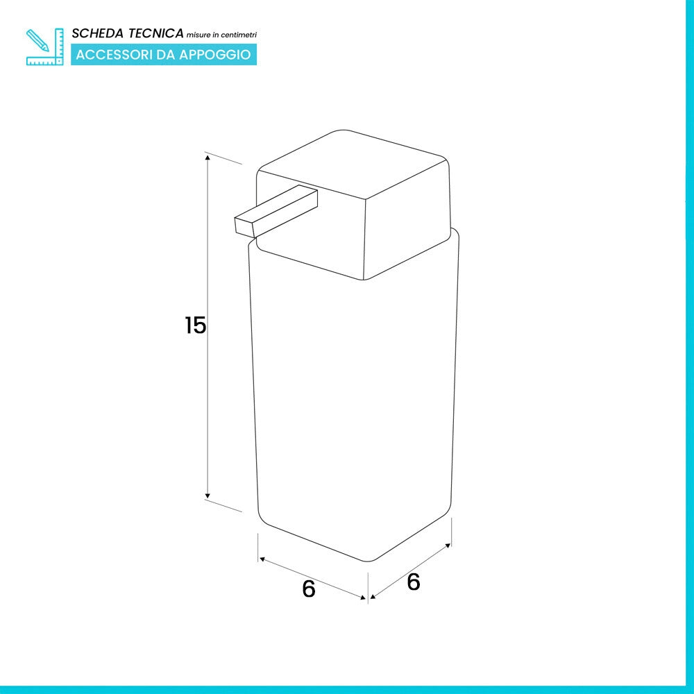 Dispenser sapone bianco e cromo in plastica Star