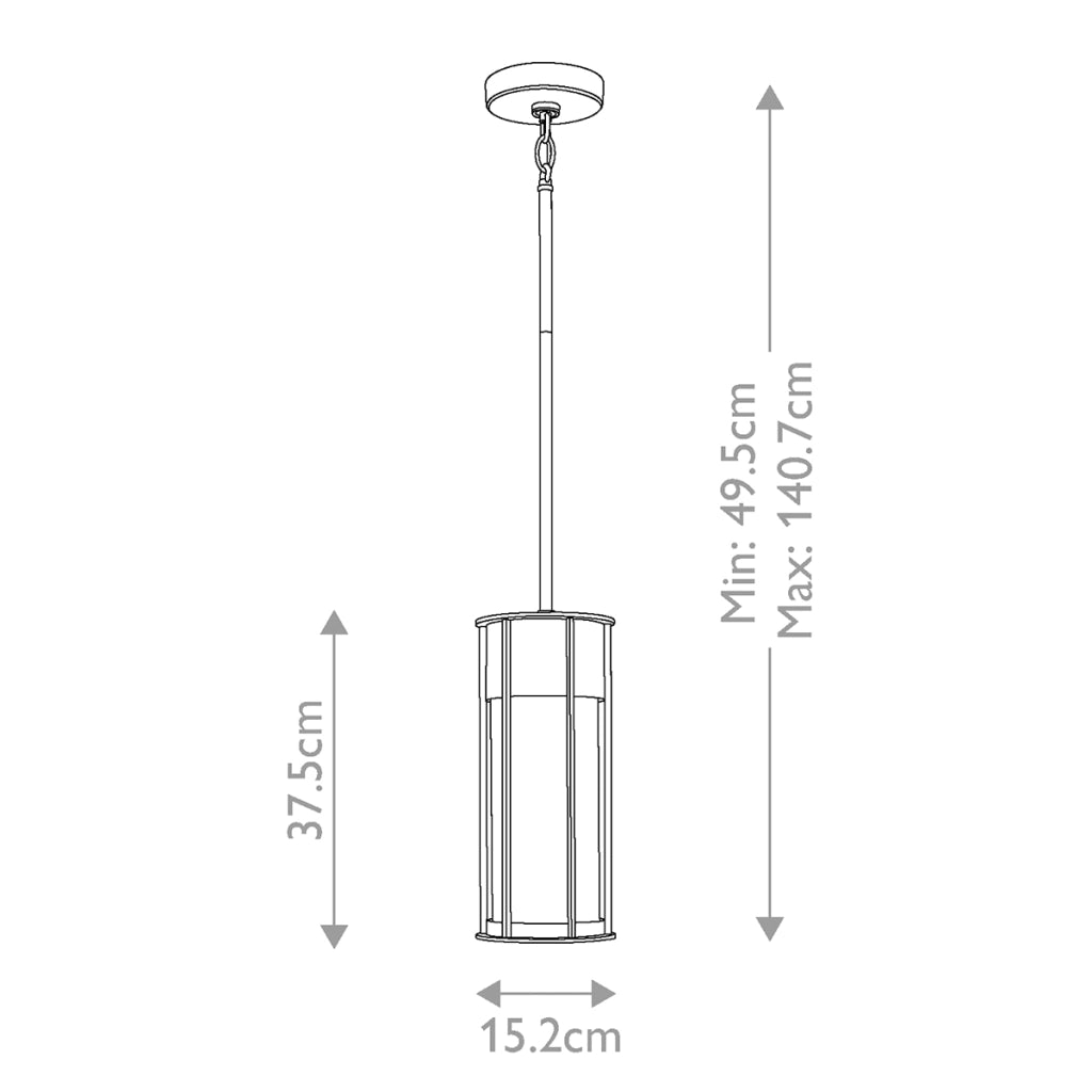 Lampada sospensione esterna Kichler Camillo ottone E27 IP44