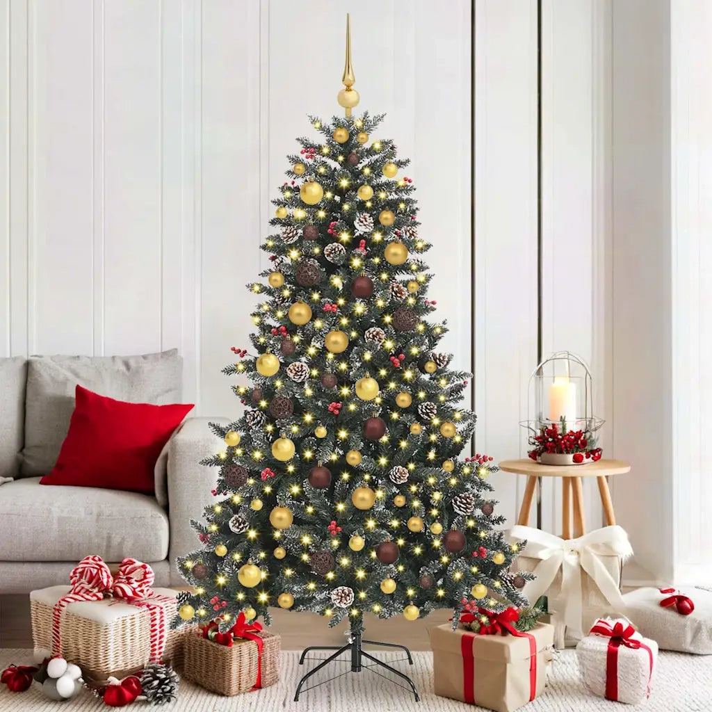 Albero di Natale artificiale con 300 LED Verde 180 cm 3395877