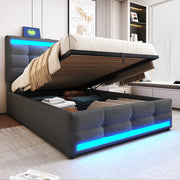 letto imbottito lino grigio 90 x 200 cm