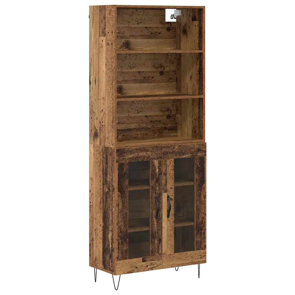 Credenza 2 pcs Legno vecchio Legno multistrato