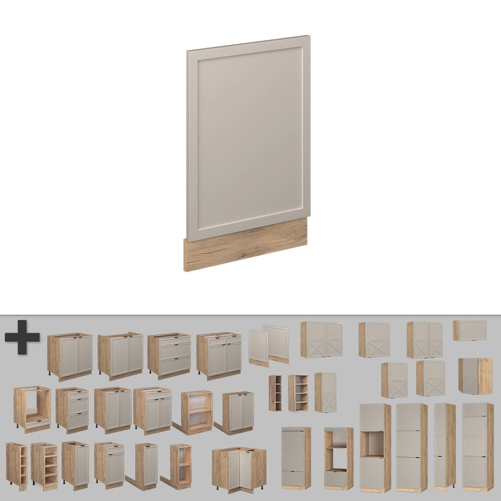 Pannello frontale Fame-Line GrigioBeige/Rovere dorato 45 cm, PL Antracite Vicco