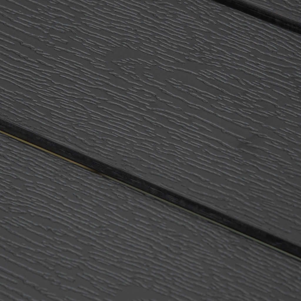 Tavolo da giardino in plastica ¨C Minimal ¨C 190x84.5x72 cm nero effetto legno