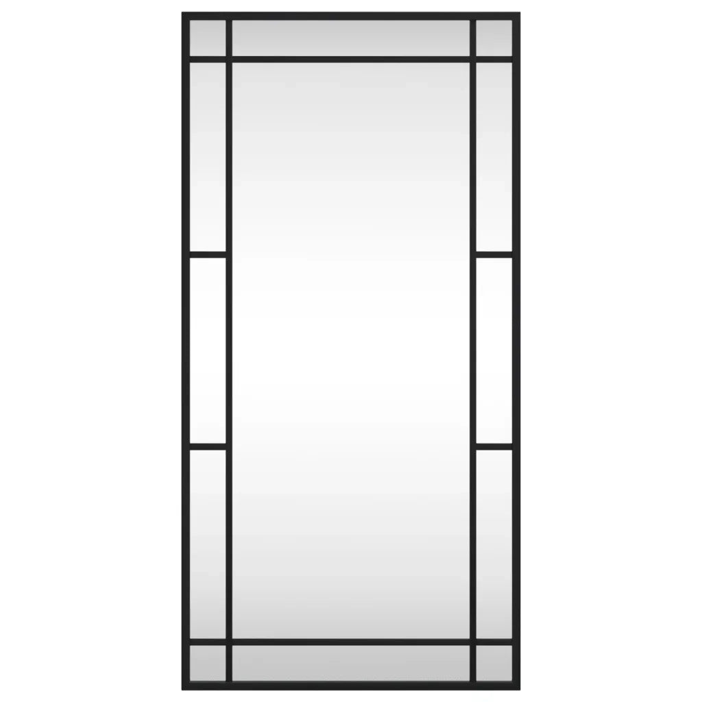 Specchio da Parete | Specchio decorativo Nero 40x80 cm Rettangolare in Ferro