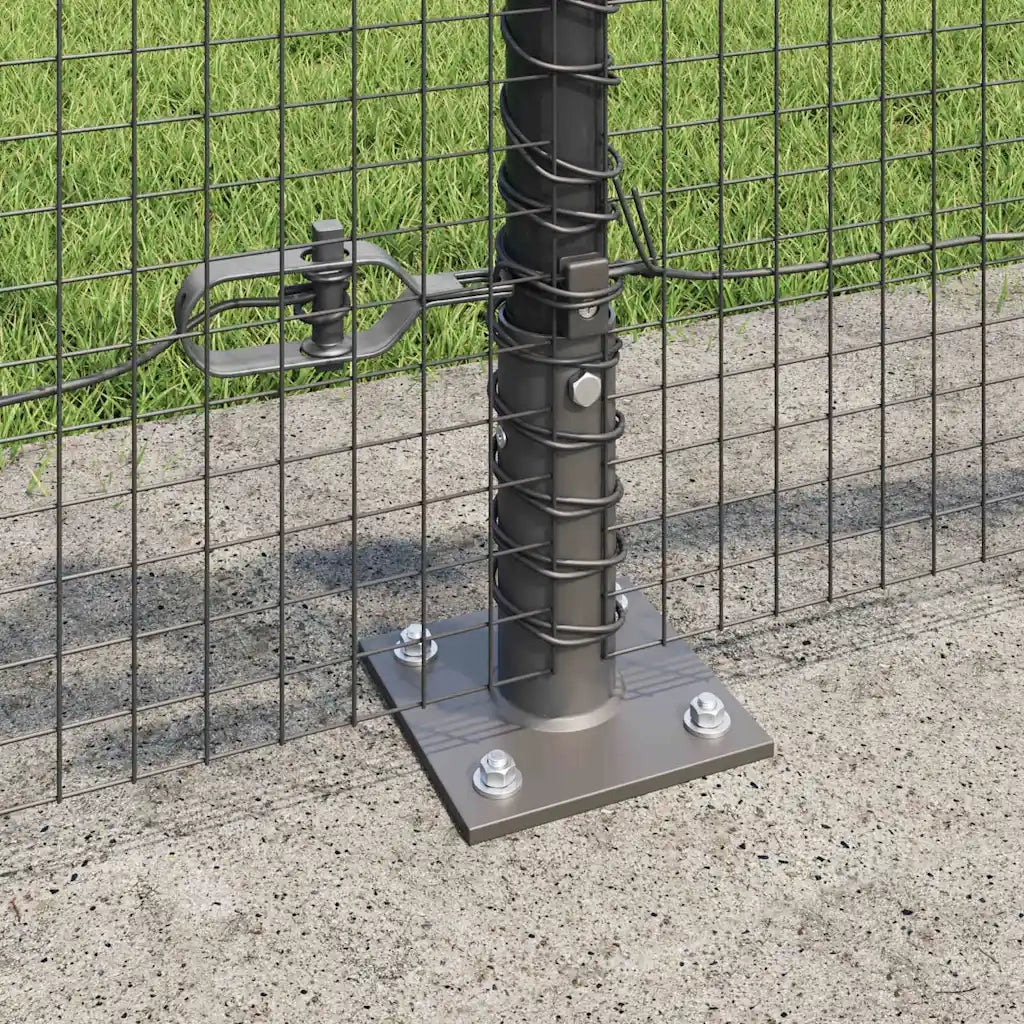 Recinzione con pali. Grigio 0.4 x 10 m Acciaio 3352504