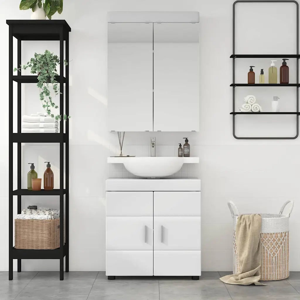 Set di mobili per il bagno TULUM 2 pcs Bianco 60 x 34 x 63 cm 3398014