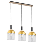 Lampada a sospensione glamour VENTO nero-oro 3xE27 Alfa