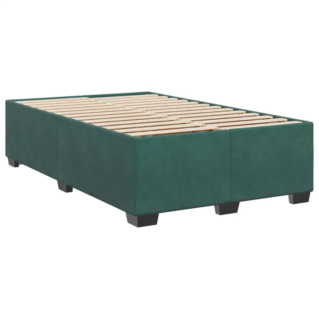 Letto con Box Spring, Materasso e LED Verde Scuro 120 x 190 cm 3452141
