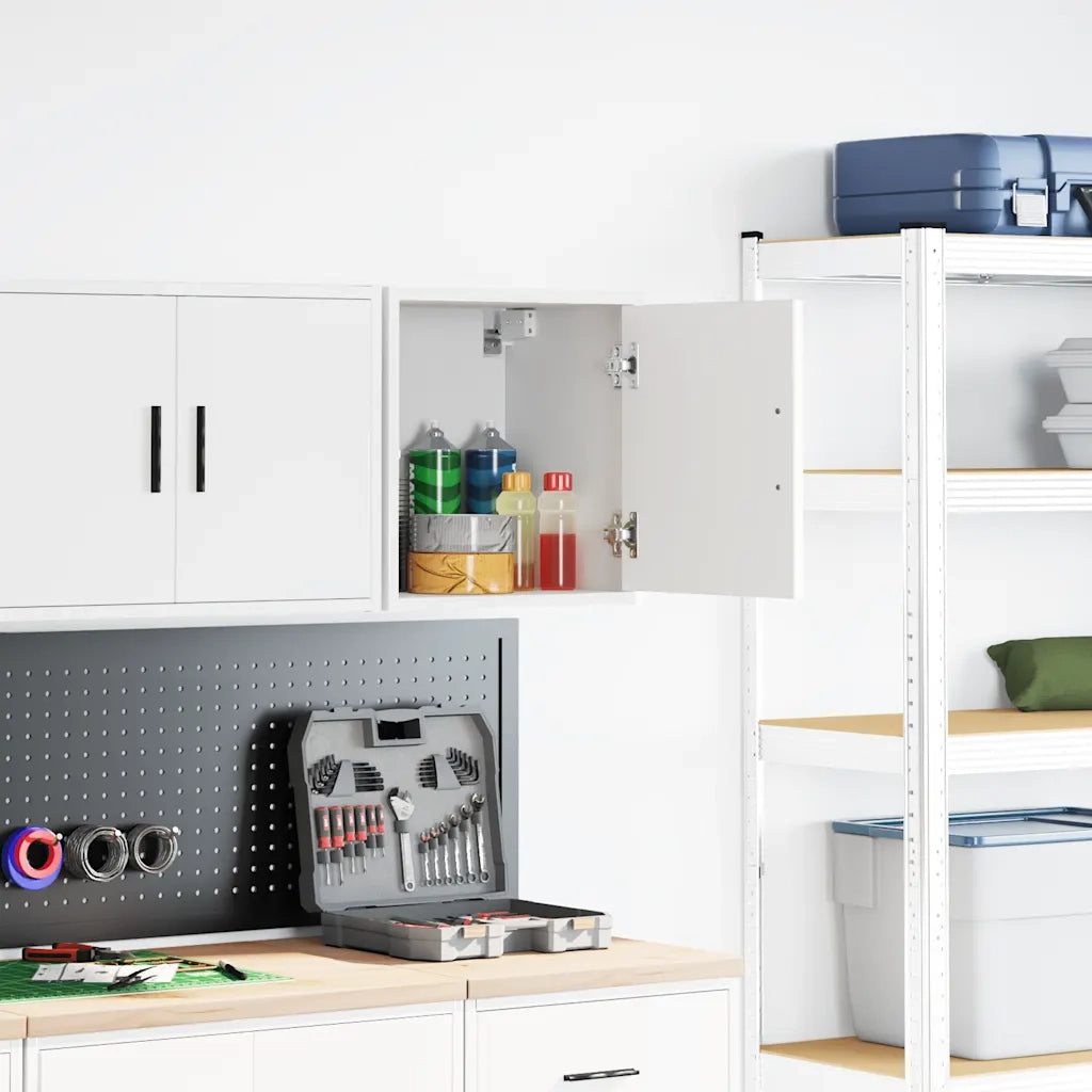 Pensile per Garage Bianco in Legno Multistrato 860625