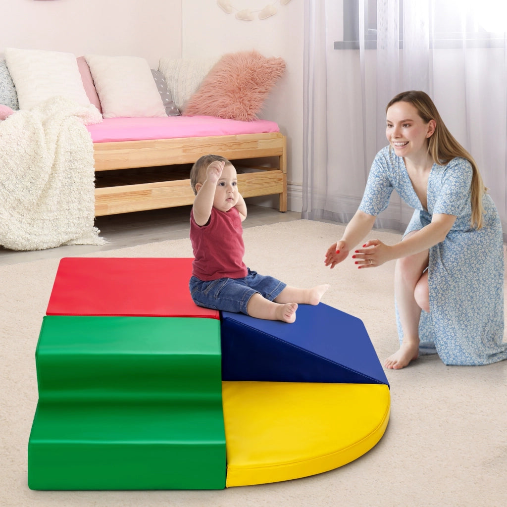 Set giocattolo educativo con 4 pezzi, Set in EPE per arrampicarsi all¡¯interno per bambini e neonati Rosso