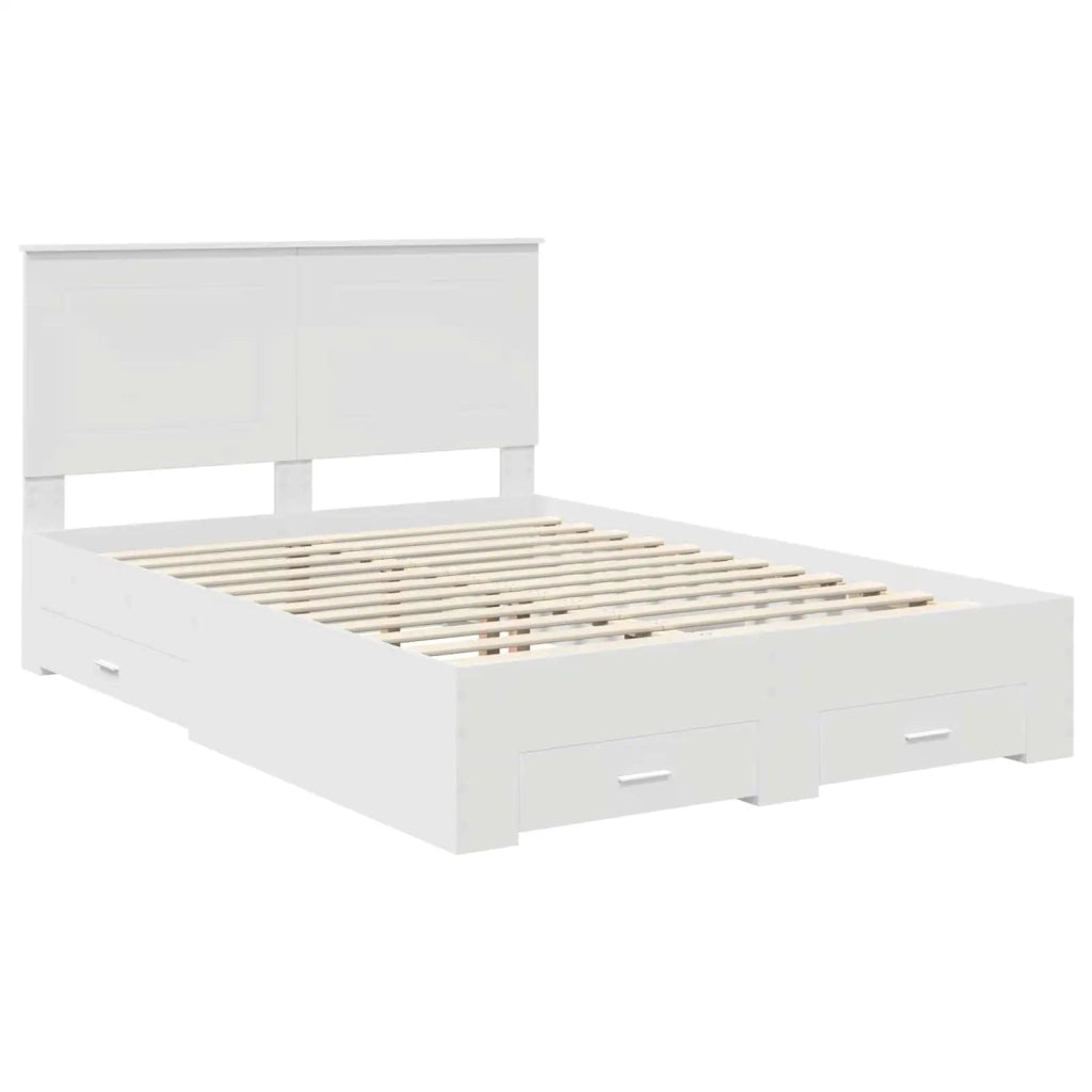 Struttura del letto Bianco 160 x 200 cm Legno multistrato 3409624