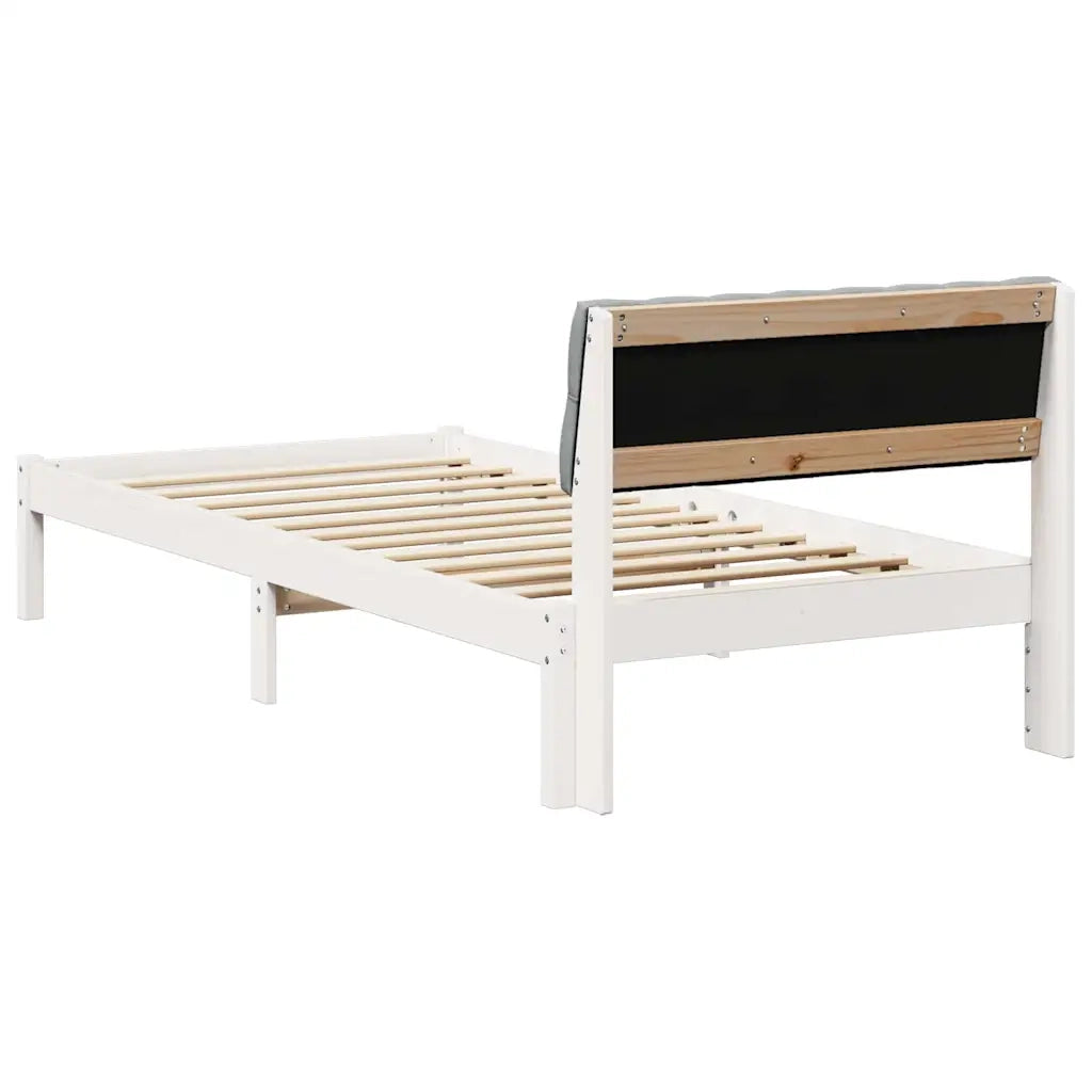 Struttura del Letto Bianco e grigio chiaro 90 x 190 cm 878648