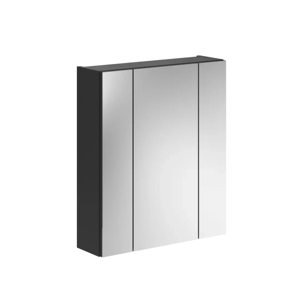 Mobile da bagno con specchio - Nero lucido - KLEANKIN