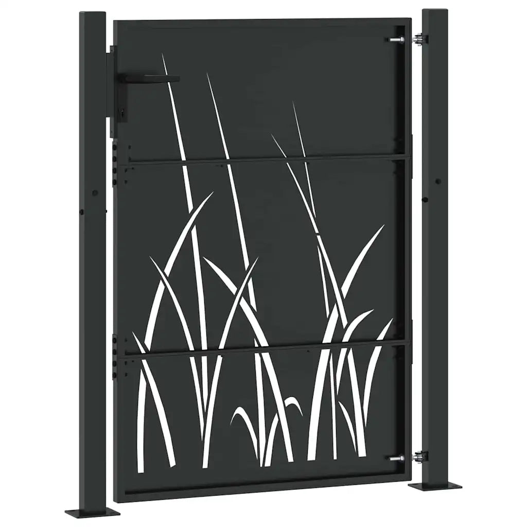 Cancello da giardino con blocco Nero 110 x 130 cm CFW5828068