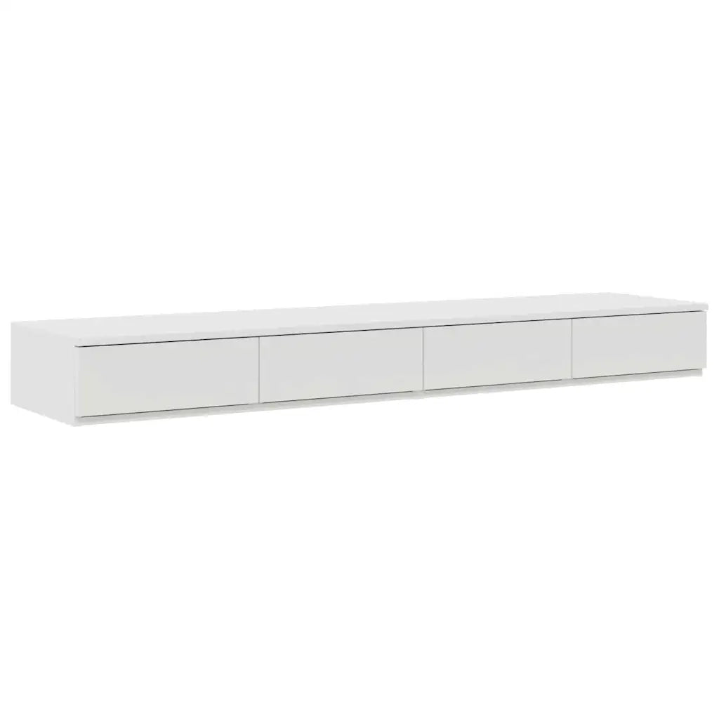 Cassetti per letto | Comodino | Armadio da Notte | Mobiletto da notte con cassetto Bianco 140 x 36,5 x 16,5 cm