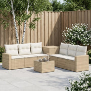 Set di divani 8 pz Beige e Bianco Crema 3448338